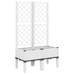 Fioriera da Giardino con Graticcio Bianco 80x40x142 cm PP