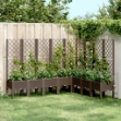Fioriera da Giardino con Traliccio Marrone 200x160x142 cm in PP