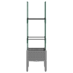 Fioriera da Giardino e Graticcio Grigio Chiaro 40x40x142,5cm PP