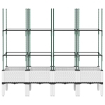 Fioriera da Giardino con Graticcio Bianco 160x40x142,5 cm PP