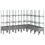 Fioriera Giardino con Traliccio Grigio 200x160x142,5 cm PP