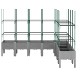 Fioriera Giardino con Traliccio Grigio 200x160x142,5 cm PP