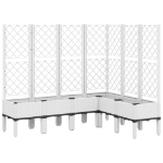 Fioriera da Giardino con Graticcio Bianco 160x120x142 cm in PP