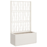 Fioriera da Giardino con Traliccio Bianco 80x36x140 cm PP