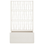 Fioriera da Giardino con Traliccio Bianco 80x36x140 cm PP