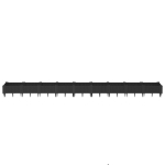 Fioriera da Giardino con Picchetti Nera 362,5x42,5x28,5 cm PP