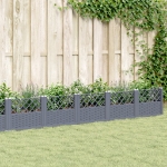 Fioriera Giardino Picchetti Grigio Blu 363,5x43,5x43,5 cm PP