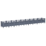 Fioriera Giardino Picchetti Grigio Blu 363,5x43,5x43,5 cm PP