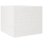 Fioriera da Giardino Bianca 80x80x68,5cm Legno Massello di Pino