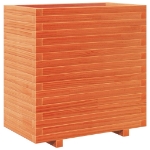 Fioriera Giardino Marrone Cera 70x40x72,5cm Legno Massello Pino
