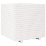 Fioriera da Giardino Bianca 70x70x72 cm Legno Massello di Pino