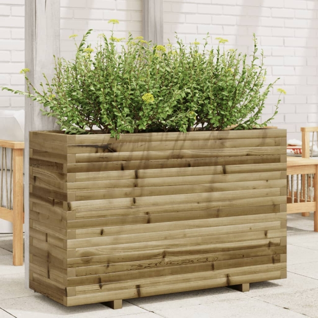 Fioriera da Giardino 110x40x72 cm in Legno di Pino Impregnato