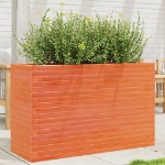 Fioriera Giardino Marrone Cera 110x40x68,5 Legno Massello Pino