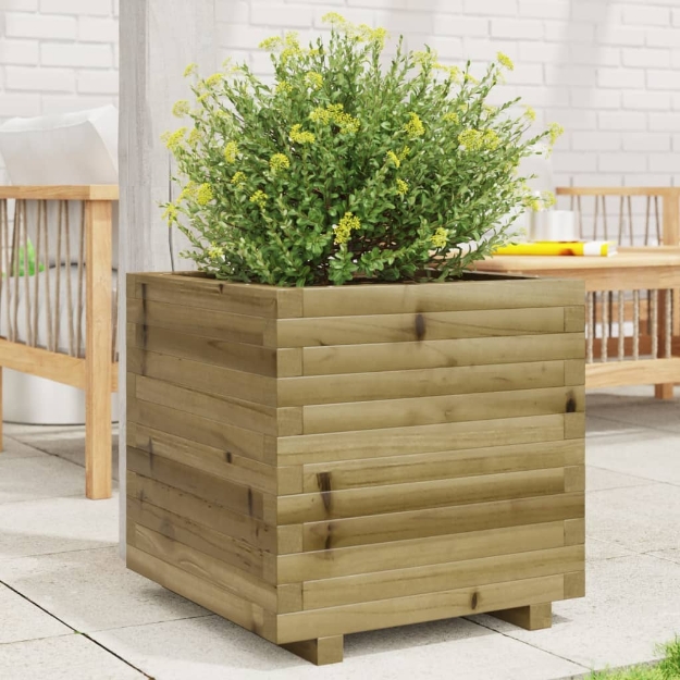 Fioriera da Giardino 50x50x49,5 cm in Legno di Pino Impregnato