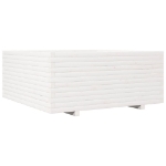 Fioriera da Giardino Bianca 110x110x49,5 cm Legno Massello Pino