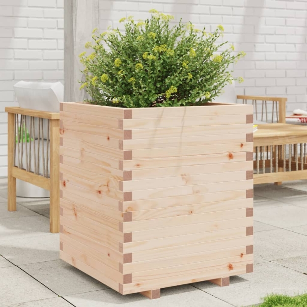 Fioriera da Giardino 60x60x72,5 cm in Legno Massello di Pino
