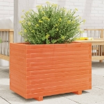 Fioriera Giardino Marrone Cera 70x40x49,5cm Legno Massello Pino