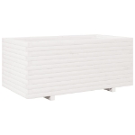 Fioriera da Giardino Bianca 110x60x49,5 cm Legno Massello Pino