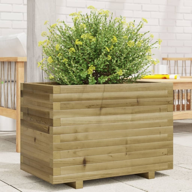 Fioriera da Giardino 70x40x49,5 cm in Legno di Pino Impregnato
