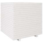 Fioriera da Giardino Bianca 70x70x72,5cm Legno Massello di Pino
