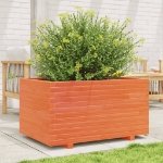 Fioriera Giardino Marrone Cera 90x60x49,5cm Legno Massello Pino