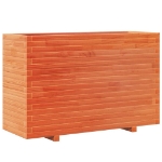 Fioriera Giardino Marrone Cera 110x40x72,5 Legno Massello Pino