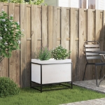 Fioriera da Giardino Bianca 60x40x50 cm Legno Massello di Pino