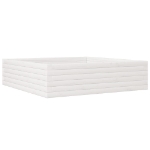 Fioriera da Giardino Bianca 90x90x23 cm Legno Massello di Pino