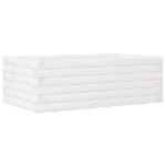 Fioriera da Giardino Bianca 70x40x23 cm Legno Massello di Pino