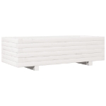 Fioriera da Giardino Bianca 90x40x26,5cm Legno Massello di Pino