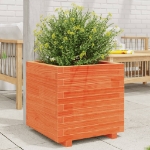 Fioriera Giardino Marrone Cera 50x50x49,5cm Legno Massello Pino
