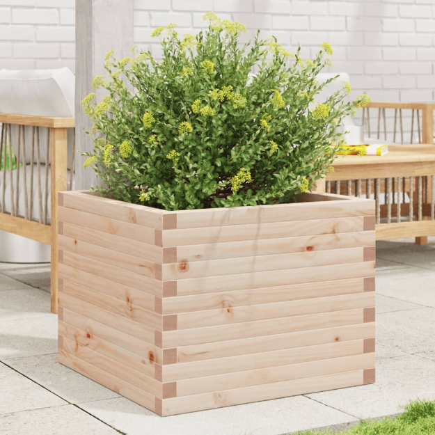 Fioriera da Giardino 60x60x46 cm in Legno Massello di Pino