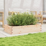 Fioriera da Giardino 110x60x23 cm in Legno Massello di Pino