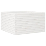 Fioriera da Giardino Bianca 80x80x45,5cm Legno Massello di Pino