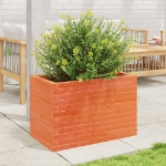 Fioriera Giardino Marrone Cera 70x40x45,5cm Legno Massello Pino
