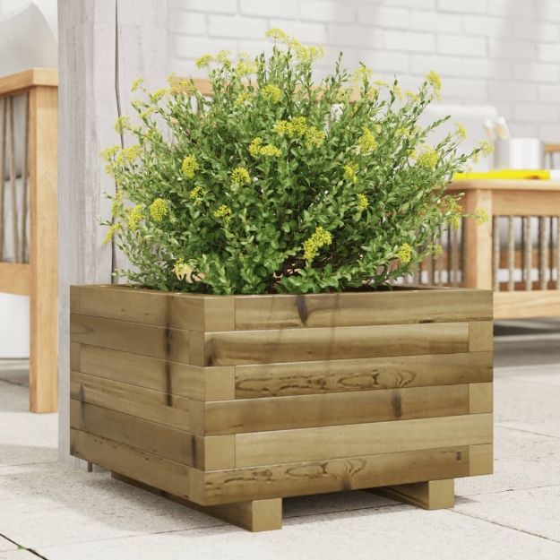 Fioriera da Giardino 40x40x26,5 cm in Legno di Pino Impregnato