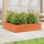 Fioriera Giardino Marrone Cera 100x100x23 Legno Massello Pino