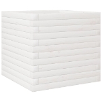 Fioriera da Giardino Bianca 50x50x45,5cm Legno Massello di Pino