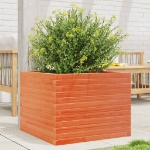 Fioriera Giardino Marrone Cera 60x60x45,5cm Legno Massello Pino
