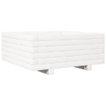 Fioriera da Giardino Bianca 60x60x26,5cm Legno Massello di Pino