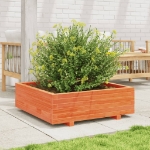 Fioriera Giardino Marrone Cera 90x90x26,5cm Legno Massello Pino