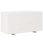Fioriera da Giardino Bianca 90x40x49,5cm Legno Massello di Pino