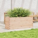 Fioriera da Giardino 110x40x46 cm in Legno Massello di Pino