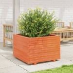 Fioriera Giardino Marrone Cera 70x70x49,5cm Legno Massello Pino