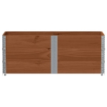 Poggiapiedi da Giardino Marrone 150x50cm Legno Massello di Pino