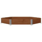 Fioriera Rialzata Esagonale Marrone 160x160 cm Legno di Pino