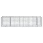 Cesto Gabbione con Copertura 450x100x100 cm in Ferro Zincato