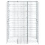 Cesto Gabbione con Copertura 150x100x200 cm in Ferro Zincato