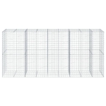 Cesto Gabbione con Copertura 450x100x200 cm in Ferro Zincato