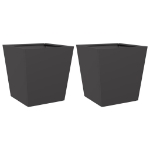Fioriere da Giardino 2 pz Nere 40x40x40 cm in Acciaio
